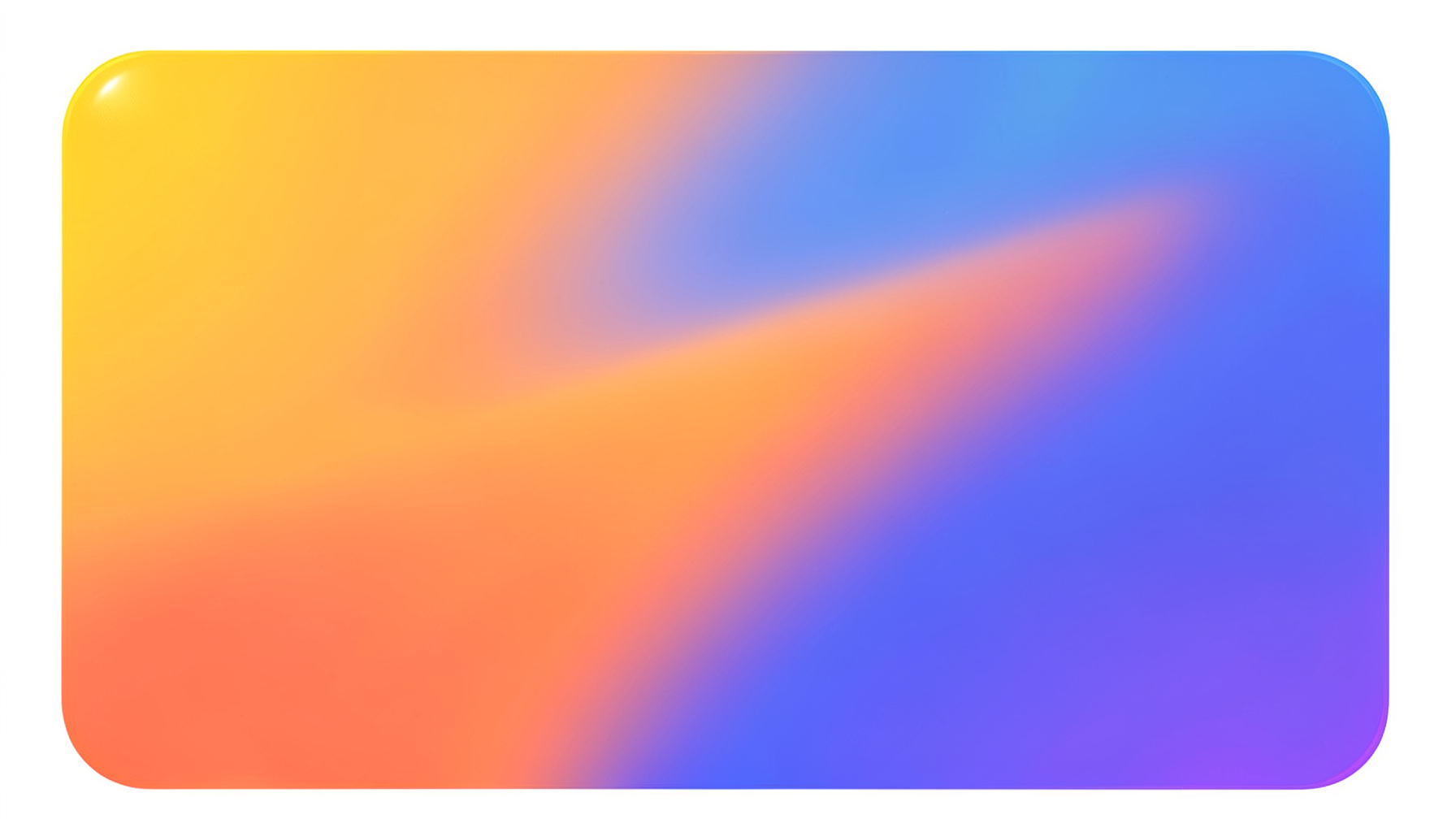 Warm orange and coral gradient block with rounded corners and a bright highlight, conveying energy and momentum.